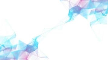 Abstract blue background with blue particles. Abstract triangles and lines photo