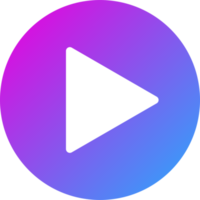 Gradient Play UI Icon Button png