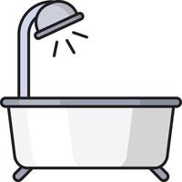 ilustración de vector de bañera en un fondo. símbolos de calidad premium. iconos vectoriales para concepto y diseño gráfico.