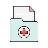 medical folder vector illustration on a background.Premium quality symbols.vector icons for concept and graphic design.