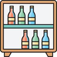 bottles shelf vector illustration on a background.Premium quality symbols.vector icons for concept and graphic design.