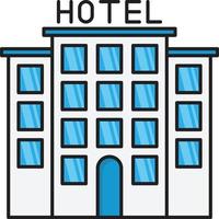 hotel building vector illustration on a background.Premium quality symbols.vector icons for concept and graphic design.
