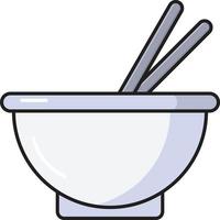 bowl chopstick vector illustration on a background.Premium quality symbols.vector icons for concept and graphic design.