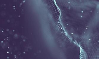 Data technology abstract futuristic illustration . Low poly shape with connecting dots and lines on dark background. 3D rendering . Big data visualization . photo