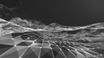 Abstract technology background. Background 3d grid.Cyber technology Ai tech wire network futuristic wireframe. Artificial intelligence . Cyber security background illustration photo