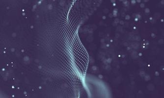 Data technology abstract futuristic illustration . Low poly shape with connecting dots and lines on dark background. 3D rendering . Big data visualization . photo
