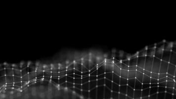 Music background. Big Data Particle Flow Visualisation. Science infographic futuristic illustration. Sound wave. Sound visualization photo