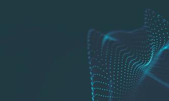 Abstract Music background. Big Data Particle Flow Visualisation. Science infographic futuristic illustration. Sound wave. Sound visualization photo