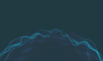 Abstract Music background. Big Data Particle Flow Visualisation. Science infographic futuristic illustration. Sound wave. Sound visualization photo