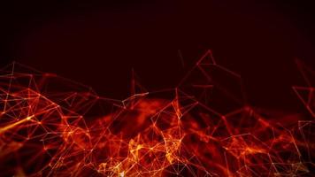Abstract Fire red Geometrical Background ..Futuristic technology style. Neon Sign . HUD Element . Elegant . Big data visualization . photo