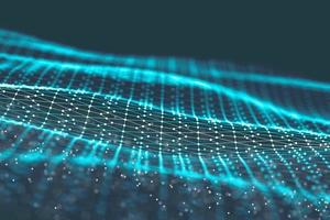 Background 3d grid.Cyber technology Ai tech wire network futuristic wireframe. Artificial intelligence . Cyber security background illustration photo