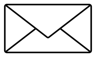 símbolo de icono de mensaje, correo electrónico o signo de noticias para pictograma, logotipo, ilustración de arte, sitio web, aplicaciones o elemento de diseño gráfico. formato png