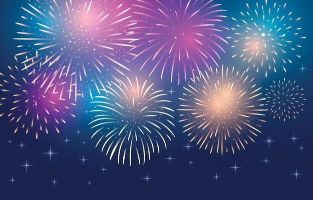 Colorful Fireworks Background