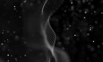 Data technology abstract futuristic illustration . Low poly shape with connecting dots and lines on dark background. 3D rendering . Big data visualization . photo