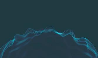 Abstract Music background. Big Data Particle Flow Visualisation. Science infographic futuristic illustration. Sound wave. Sound visualization photo