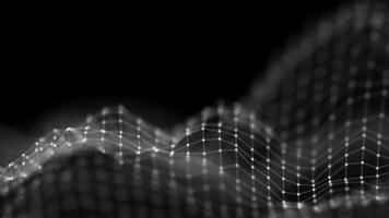 Music background. Big Data Particle Flow Visualisation. Science infographic futuristic illustration. Sound wave. Sound visualization photo