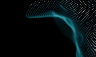 Digital data technology wave. Particle sound wave concept. Big data and data science wave background. photo