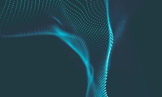 Abstract Music background. Big Data Particle Flow Visualisation. Science infographic futuristic illustration. Sound wave. Sound visualization photo
