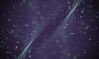Data technology abstract futuristic illustration . Low poly shape with connecting dots and lines on dark background. 3D rendering . Big data visualization . photo