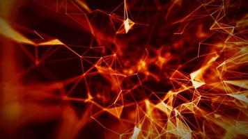 Abstract Fire red Geometrical Background ..Futuristic technology style. Neon Sign . HUD Element . Elegant . Big data visualization . photo