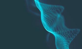 Abstract Music background. Big Data Particle Flow Visualisation. Science infographic futuristic illustration. Sound wave. Sound visualization photo