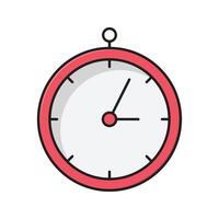 ilustración de vector de reloj en un fondo. símbolos de calidad premium. iconos vectoriales para concepto y diseño gráfico.