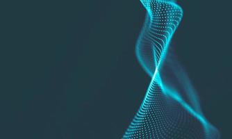 Abstract Music background. Big Data Particle Flow Visualisation. Science infographic futuristic illustration. Sound wave. Sound visualization photo