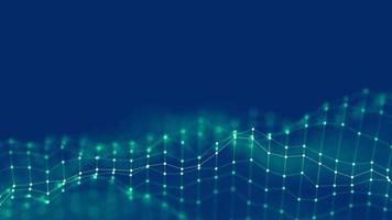 Music background. Big Data Particle Flow Visualisation. Science infographic futuristic illustration. Sound wave. Sound visualization photo