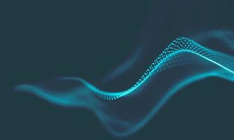 Abstract Music background. Big Data Particle Flow Visualisation. Science infographic futuristic illustration. Sound wave. Sound visualization photo
