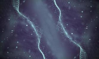 Data technology abstract futuristic illustration . Low poly shape with connecting dots and lines on dark background. 3D rendering . Big data visualization . photo