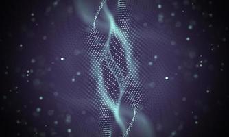 Data technology abstract futuristic illustration . Low poly shape with connecting dots and lines on dark background. 3D rendering . Big data visualization . photo