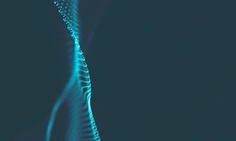 Abstract Music background. Big Data Particle Flow Visualisation. Science infographic futuristic illustration. Sound wave. Sound visualization photo