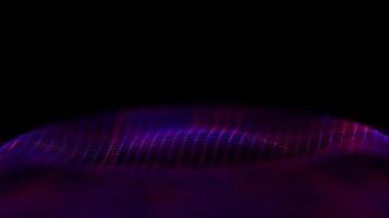 Purple technology music wave background. Neon red light. photo