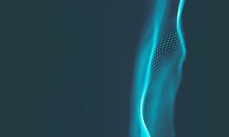 Abstract Music background. Big Data Particle Flow Visualisation. Science infographic futuristic illustration. Sound wave. Sound visualization photo
