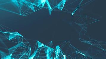 Abstract Blue Geometrical Background . Connection structure. Science background. Futuristic Technology HUD Element . onnecting dots and lines . Big data visualization and Business . photo