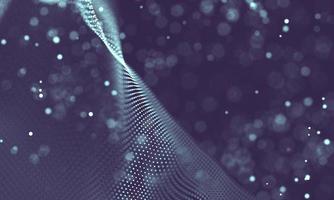 Data technology abstract futuristic illustration . Low poly shape with connecting dots and lines on dark background. 3D rendering . Big data visualization . photo
