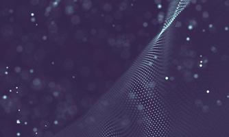 Data technology abstract futuristic illustration . Low poly shape with connecting dots and lines on dark background. 3D rendering . Big data visualization . photo