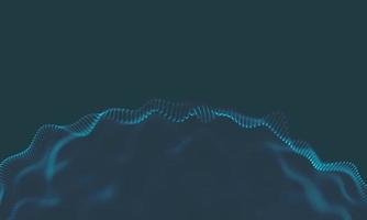 Abstract Music background. Big Data Particle Flow Visualisation. Science infographic futuristic illustration. Sound wave. Sound visualization photo