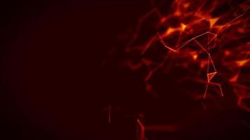Abstract Fire red Geometrical Background ..Futuristic technology style. Neon Sign . HUD Element . Elegant . Big data visualization . photo