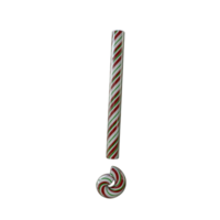 Glossy Candy Cane Text Typeface exclamation point png