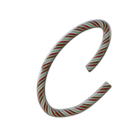 Glossy Candy Cane Text Typeface C png