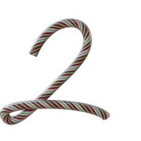 Glossy Candy Cane Text Typeface 2 png