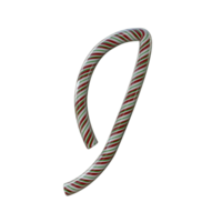 Glossy Candy Cane Text Typeface I png