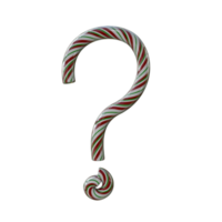 Glossy Candy Cane Text Typeface question mark png