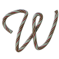 Glossy Candy Cane Text Typeface w png