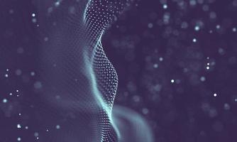Data technology abstract futuristic illustration . Low poly shape with connecting dots and lines on dark background. 3D rendering . Big data visualization . photo