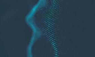 Abstract Music background. Big Data Particle Flow Visualisation. Science infographic futuristic illustration. Sound wave. Sound visualization photo