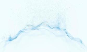 Blue abstract wave on white background. Blue digital illustration. photo