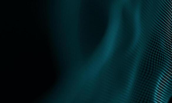 Digital data technology wave. Particle sound wave concept. Big data and data science wave background. photo