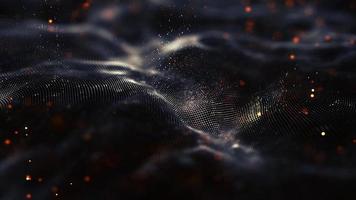 Data technology abstract futuristic illustration . Low poly shape with connecting dots and lines on dark background. 3D rendering . Big data visualization . photo